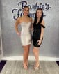 Corset Strapless Satin Beaded Bodycon Homecoming Dresses