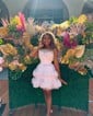 Petite Strapless Tulle Tiered Skater Homecoming Dresses