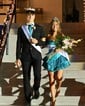 A-line Strapless Taffeta Tiered Homecoming Dresses