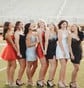 Cut Out Scoop Neck Satin Beaded Bodycon Homecoming Dresses