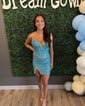 Corset V-neck Velvet Sequin Bodycon Beaded Homecoming Dresses