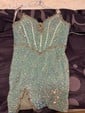Corset V-neck Velvet Sequin Bodycon Beaded Homecoming Dresses