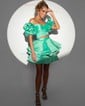 Unique Off-the-shoulder Taffeta Tiered Skater Homecoming Dresses