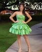 Corset Fuchsia Skater Taffeta Bow Beaded Homecoming Dresses