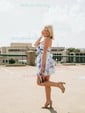 A-line Strapless Tiered Floral Homecoming Dresses