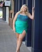 Corset Strapless Satin Bodycon Beaded Homecoming Dresses