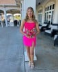 Corset Strapless Satin Bodycon Beaded Homecoming Dresses