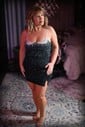 Corset Square Neck Tight Beaded Homecoming Dresses
