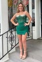 Corset Square Neck Tight Beaded Homecoming Dresses