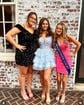 Trendy V-neck Glitter Lace Skater Tiered Homecoming Dresses