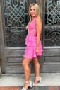 Corset A-line Halter Tiered Homecoming Dresses