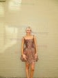 Simple Square Neck Satin Cheetah Print Skater Homecoming Dresses