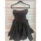 Corset Skater Taffeta Strapless Ruffle Homecoming Dresses with Bow
