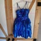 A-line Sweetheart Metallic Tiered Homecoming Dresses