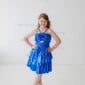 A-line Sweetheart Metallic Tiered Homecoming Dresses