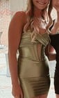 Cut Out Corset Strapless Satin Ruched Bodycon Homecoming Dresses