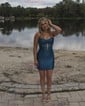 Cut Out Corset Strapless Satin Ruched Bodycon Homecoming Dresses