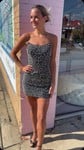 Unique Strapless Tight Pearl Homecoming Dresses