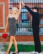Unique Strapless Tight Pearl Homecoming Dresses