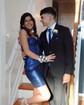 Sparkly Strapless Satin Bodycon Beaded Homecoming Dresses