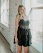 Corset Strapless Tulle Tiered Skater Homecoming Dresses