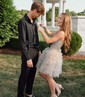 Cut Out Skater Sweetheart Tulle Tiered Homecoming Dresses