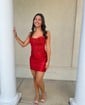 Tight Straight Corset Satin Appliques Homecoming Dresses