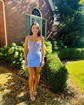 Corset Bodycon V-neck Satin Appliques Homecoming Dresses