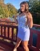 Corset Bodycon V-neck Satin Appliques Homecoming Dresses