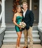 Corset Cut Out Strapless Satin Ruched Bodycon Homecoming Dresses