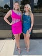 Corset One Shoulder Tight Beaded Homecoming Dresses