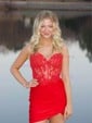 Corset Strapless Tight Appliques Homecoming Dresses