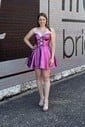 Sweetheart Satin Strapless Homecoming Dresses