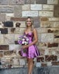 Sweetheart Satin Strapless Homecoming Dresses