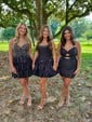 Sparkly A-line Strapless Tiered Beaded Homecoming Dresses
