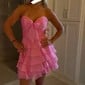 A-line Ruched Tiered Ruffle Homecoming Dresses with Bow