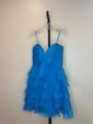 A-line Ruched Tiered Ruffle Homecoming Dresses with Bow