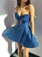 Sparkly Corset A-line Satin Strapless Beaded Homecoming Dresses