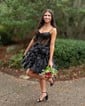Corset V-neck Satin Skater Homecoming Dresses