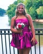 Modest Strapless Taffeta Skater Ruched Homecoming Dresses With Bow