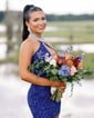 Cut Out High Neck Sequin Bodycon Beaded Homecoming Dresses