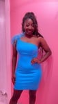 One Shoulder Stretch Crepe Beaded Tight Homecoming Dresses