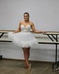 Strapless Tulle Corset Ruffle Homecoming Dresses with Appliques