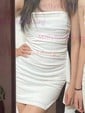 Sweet Strapless Tight Ruched Homecoming Dresses