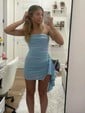 Sweet Strapless Tight Ruched Homecoming Dresses