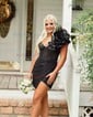 Sparkly Corset Bodycon V-neck Satin Beaded Homecoming Dresses