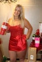Corset Strapless Satin Appliques Bodycon Homecoming Dresses