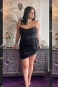 Corset Strapless Satin Appliques Bodycon Homecoming Dresses