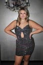 Cut Out V-neck Bodycon Beaded Homecoming Dresses