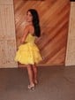 Beautiful Corset Strapless Tiered Ruffle Homecoming Dresses